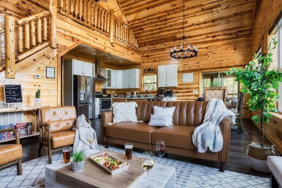 Deluxe Chalet, Mountain View | Living area | Flat-screen TV