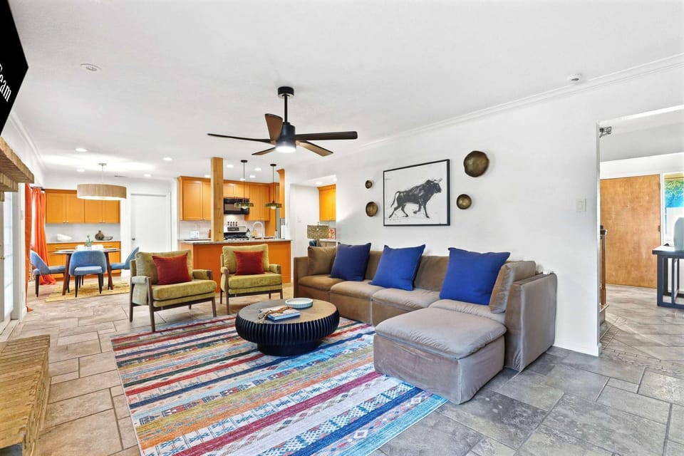 Make Yourself at Home – Our spacious living room is perfect for gathering, unwinding, and making memories.