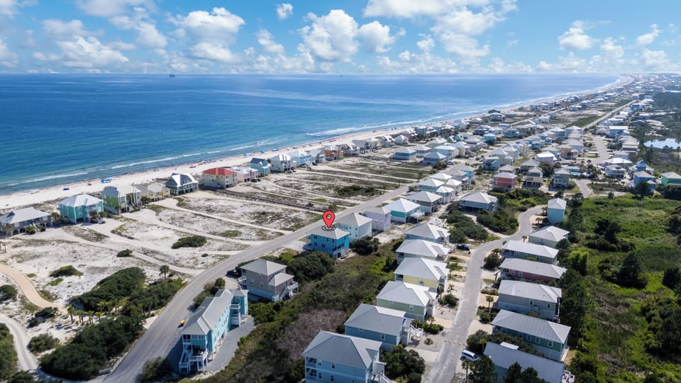 This view provides you with a different perspective of the beach access