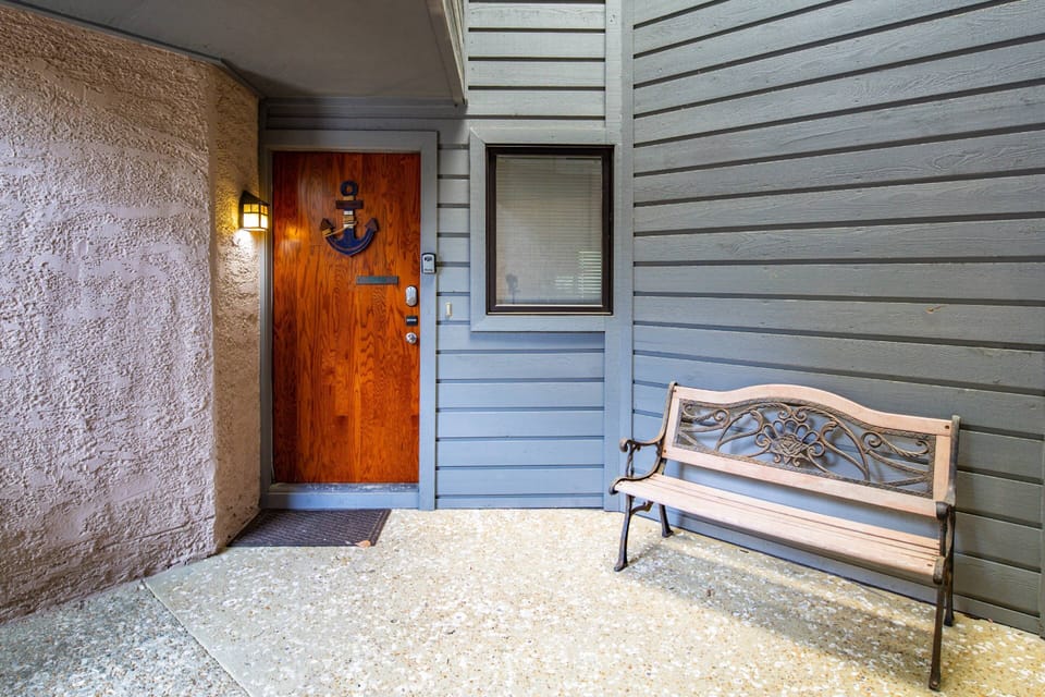 This is the front door to Serenity at Shelter Cove.
