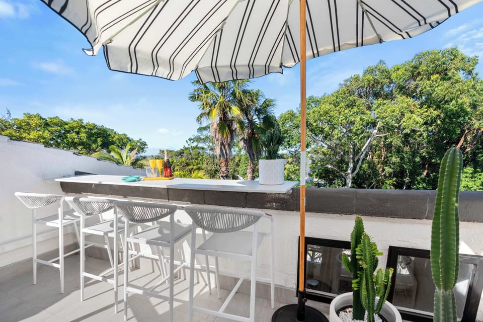 North facing courtyard designed for peaceful outdoor living