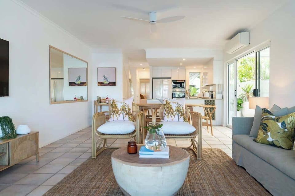 Open plan living/dining and kitchen. 
