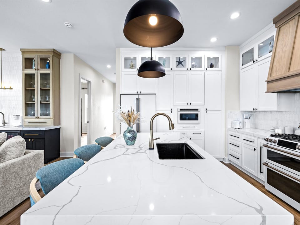 Gather, cook, and dine together with plenty of space in this modern kitchen.