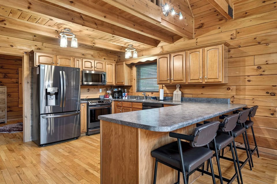 Kitchen: Cook for the whole group in this spacious kitchen with everything you need, including serious coffee options.