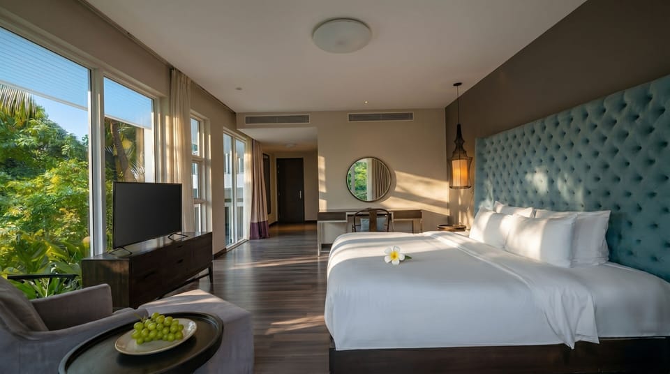 Deluxe Villa, 4 Bedrooms, Pool View | Premium bedding, minibar, in-room safe, desk
