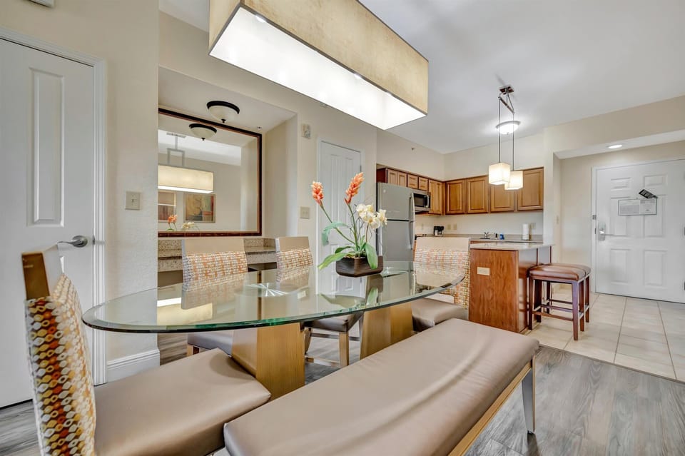 Open layout with kitchen and living spaces