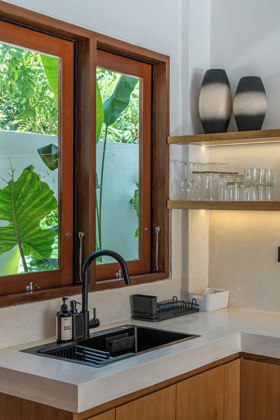 Luxury Villa, Pool View | Private kitchen | Fridge, microwave, oven, stovetop