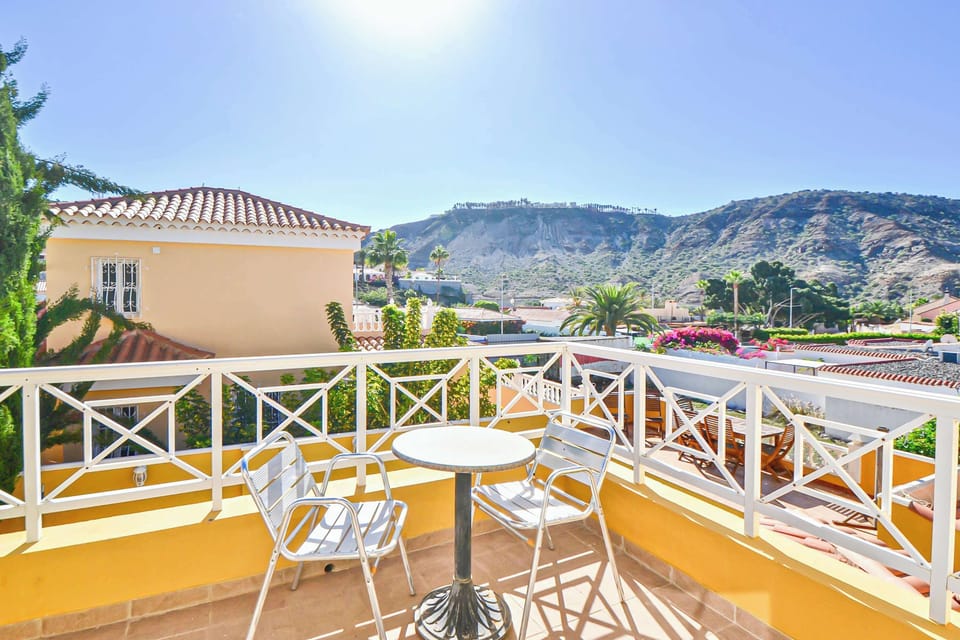 Master bedroom's private balcony with a stunning view