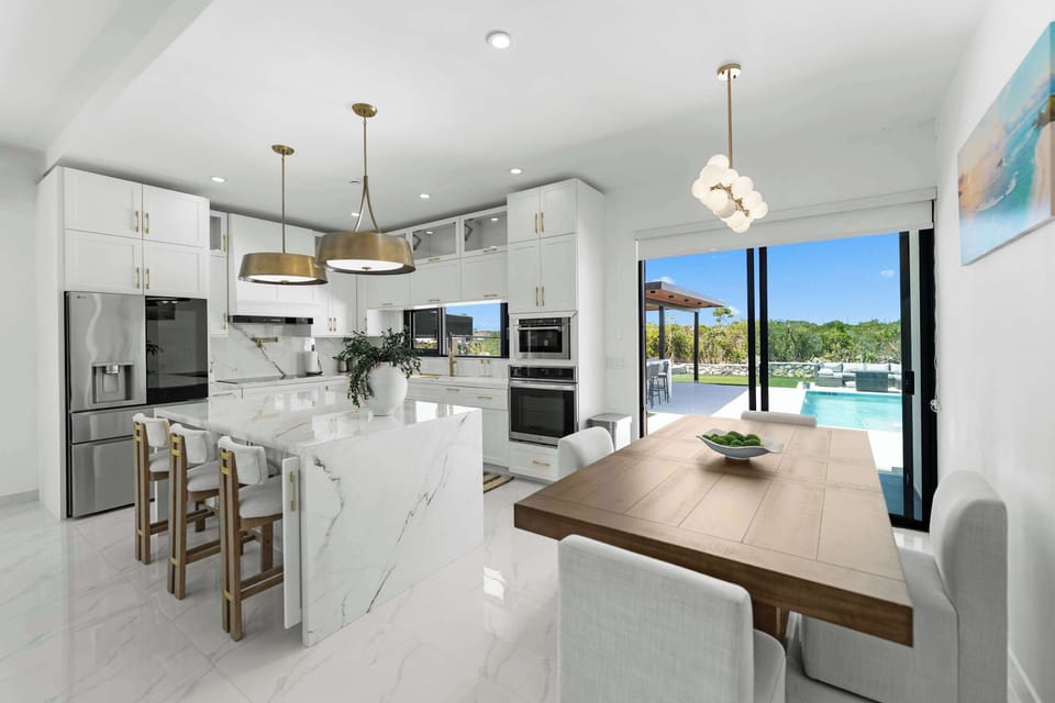 Host an unforgettable dinner in the bright, open dining area.