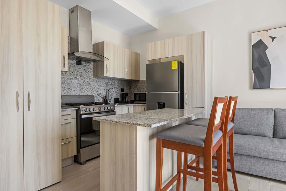 Apartment, 1 Queen Bed with Sofa bed, Pool Access, City View (Panorama G1-211) | Private kitchen