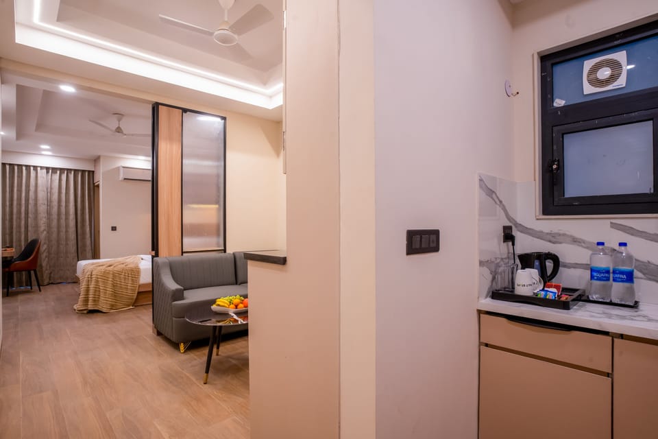 Family Double Room, City View | In-room safe, desk, laptop workspace, blackout drapes