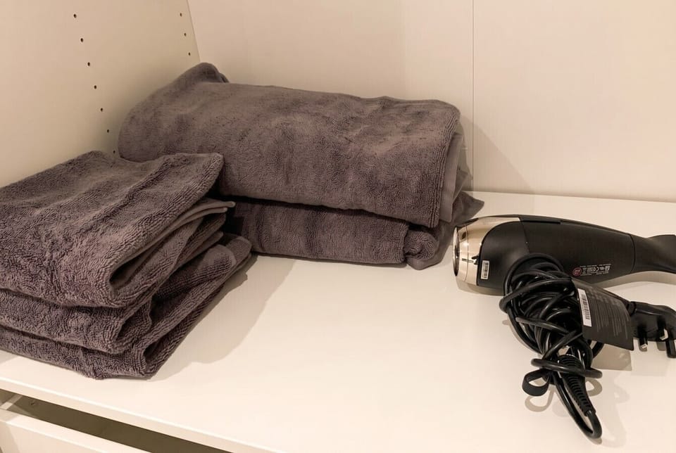 Fresh towels and a hairdryer provided in every bedroom so you can travel light and settle in fast.