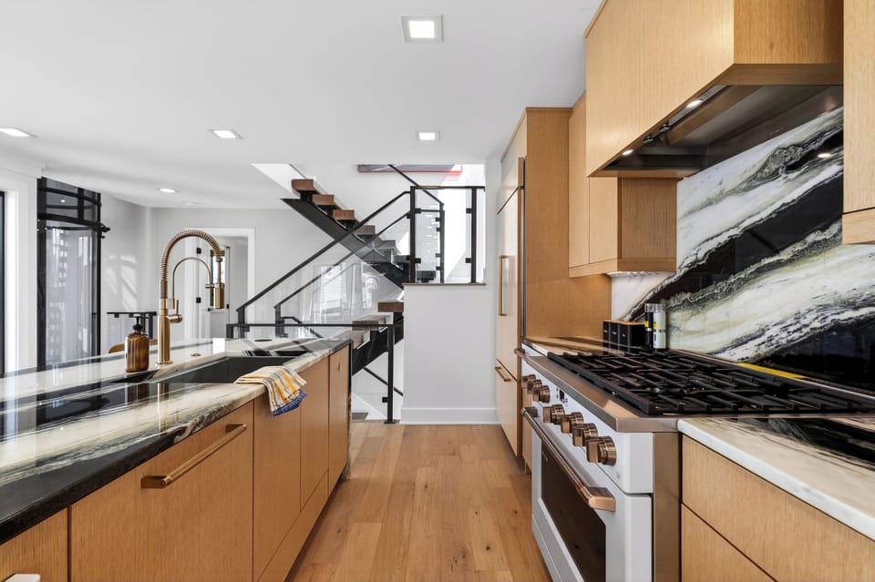 Fully equipped kitchen with reliable appliances and utensils.