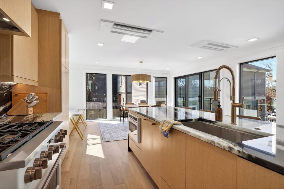 Fully equipped kitchen with reliable appliances and utensils.