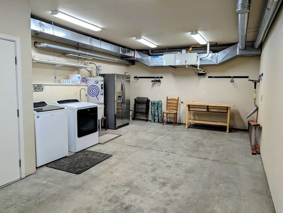 Private washer and dryer available for guest use in the garage