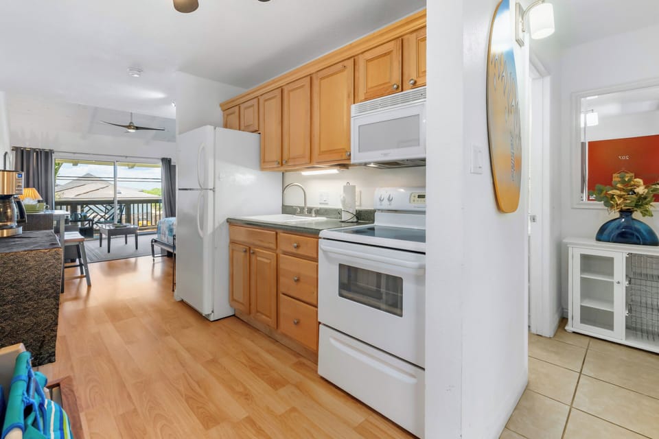 Well-appointed kitchen.