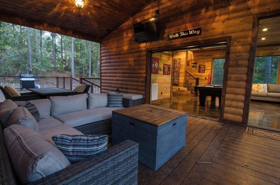 Cozy lounge seating just steps from the game room fun