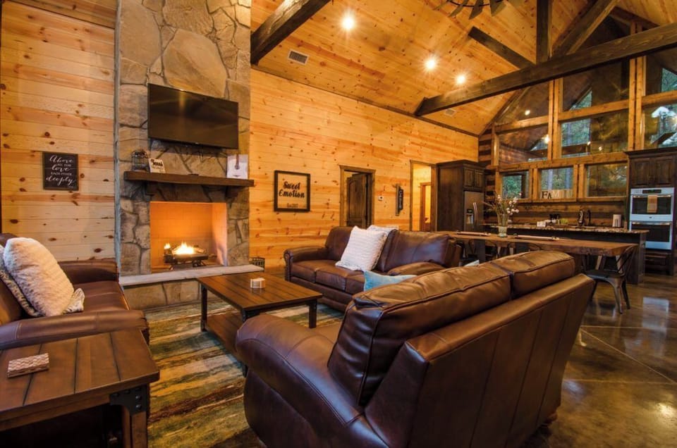 Rustic elegance and fireside comfort in the heart of the cabin