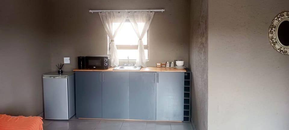 Mini-fridge, microwave