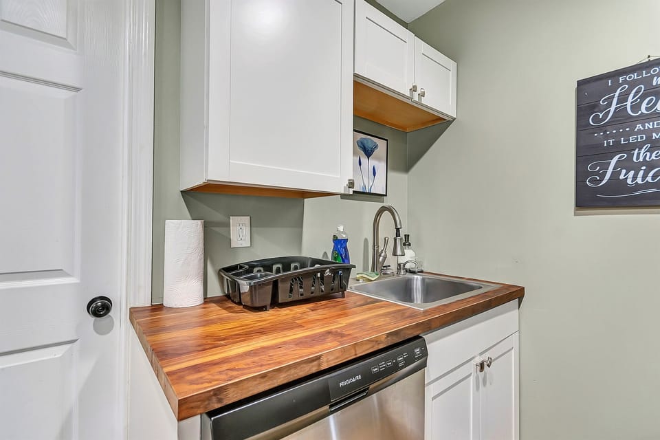 Whether you’re making a quick breakfast or a full meal, the kitchen has the essentials you need to feel at home and stay comfortable.