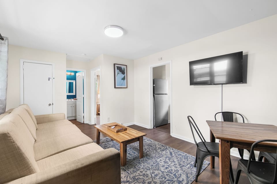 This is your spot to unwind, whether it’s TV, takeout, or just a quiet night in.