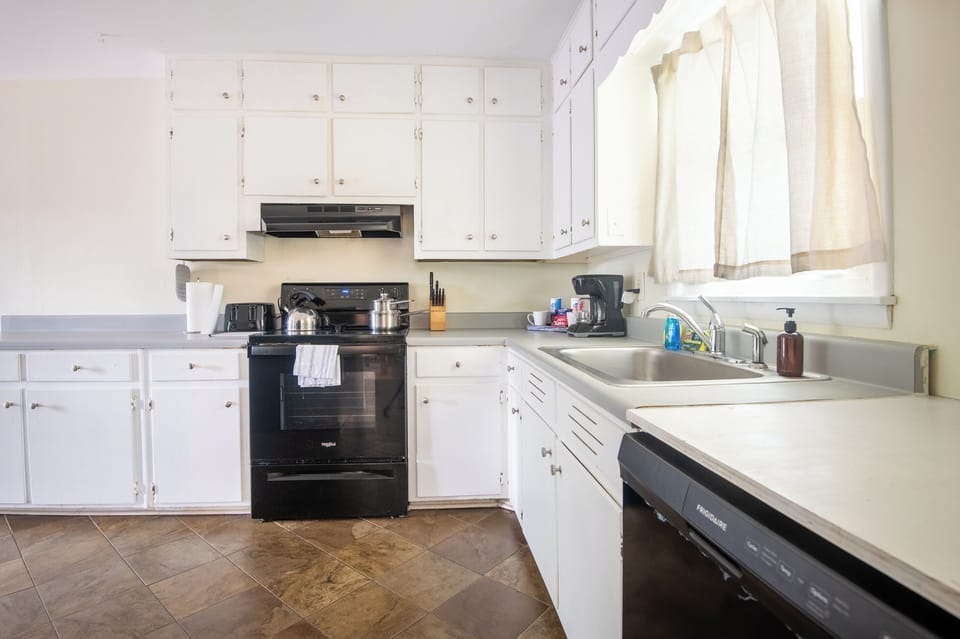 Whether you're cooking breakfast before heading out or preparing dinner after a day in Birmingham, this fully stocked kitchen has everything you need to make yourself at home.