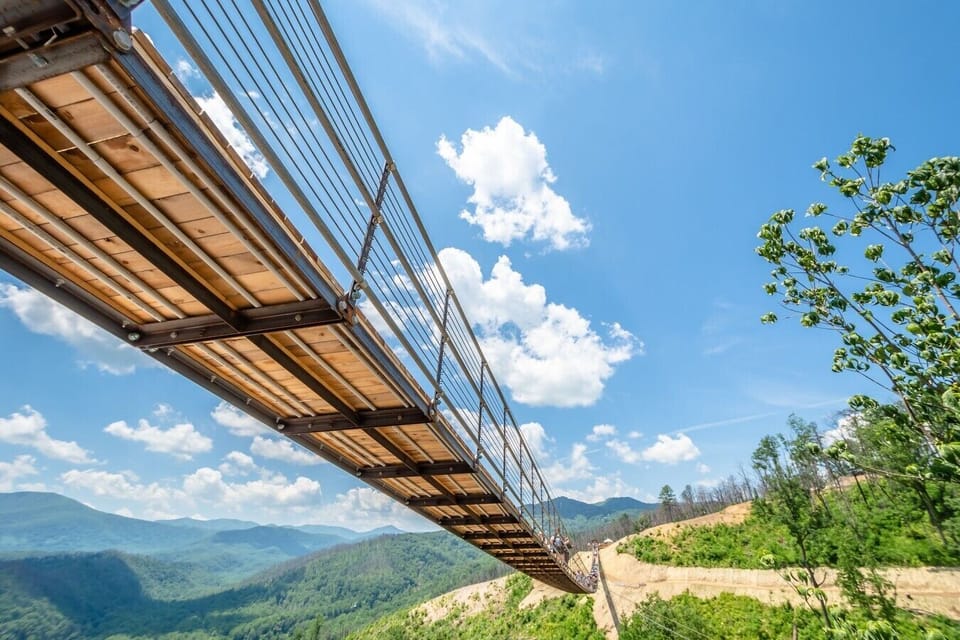 Home of North America`s longest pedestrian cable bridge: Gatlinburg SkyBridge. At the Gatlinburg SkyPark, guests will experience the best views of the beautiful Smoky Mountains and the town of Gatlinburg.