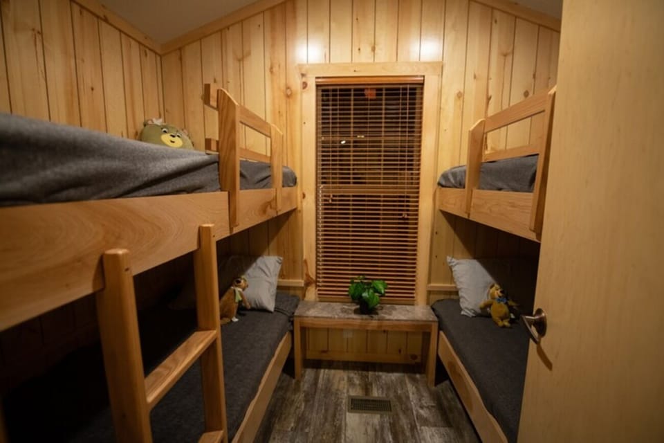 Let kids claim the fun bunk beds for an easy bedtime.