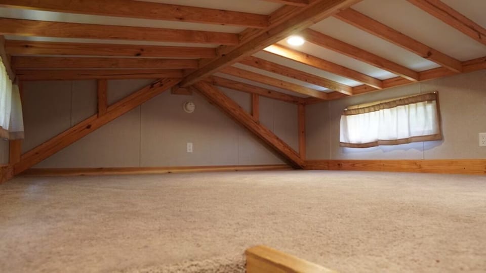 Spread out upstairs in a quiet loft made for lounging.
