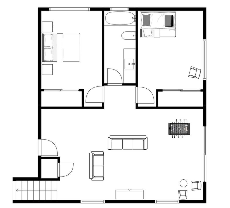 Downstairs floor plan