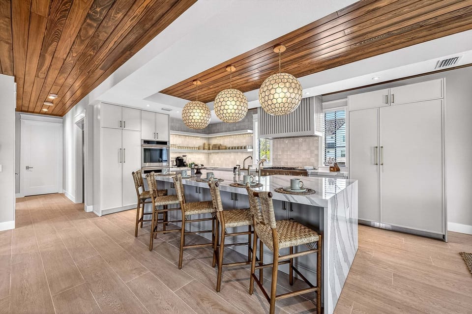 Designed for gathering, with bar seating that keeps everyone connected.