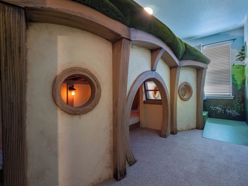 Charming Hobbit-inspired hallway entrance adding a magical touch to the home