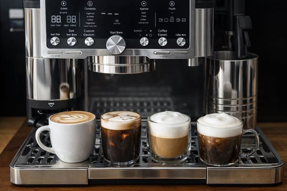 A barista’s dream coffee bar for espresso, hot or ice lattes, cappuccinos & more