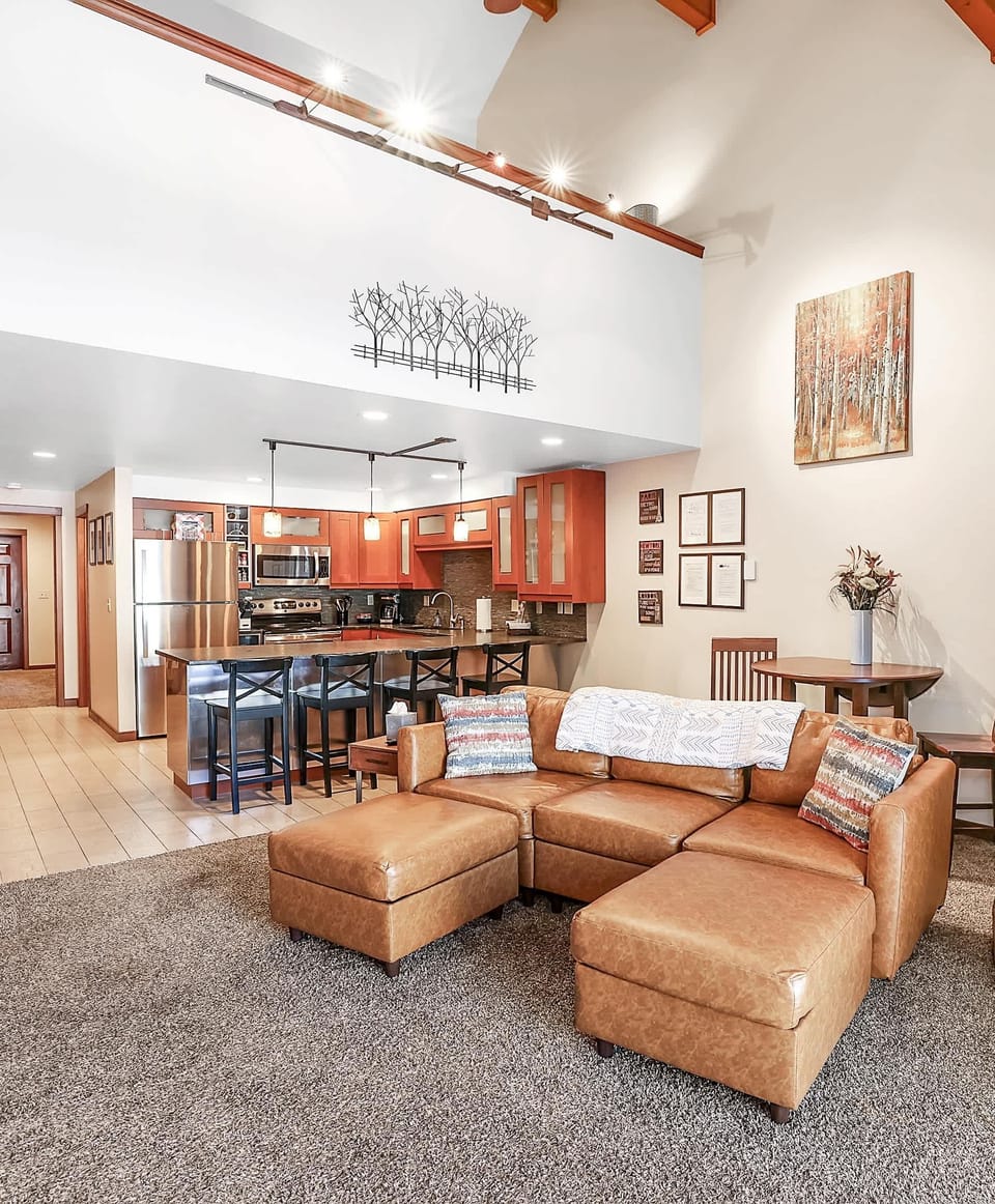 Living Room and Kitchen (TV on opposite wall)