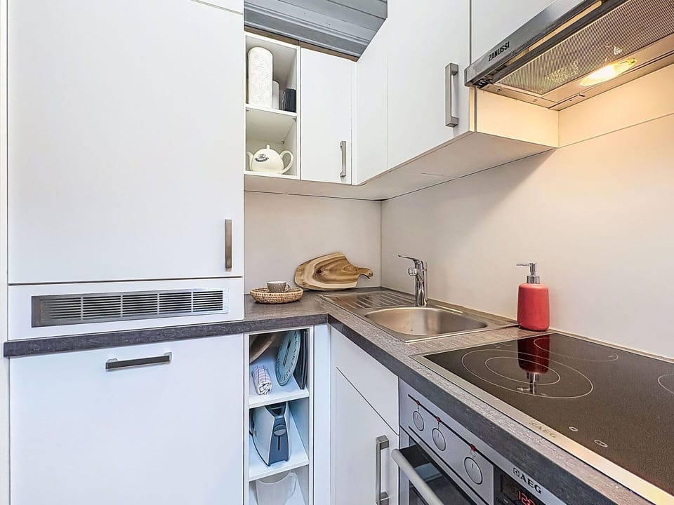 Kitchen, Kitchen Appliance, Countertop, Major Appliance, Cabinetry, Interior Design, Wood, Flooring, Kitchen Stove, Home Appliance