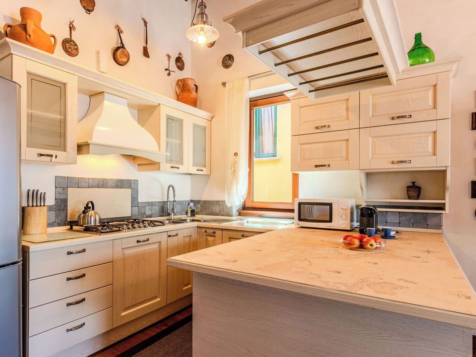 Kitchen, Kitchen Appliance, Countertop, Furniture, Cabinetry, Interior Design, Major Appliance, Flooring, Wood, Home Appliance