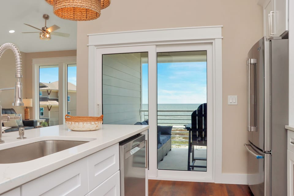 Kitchen - View onto Deck