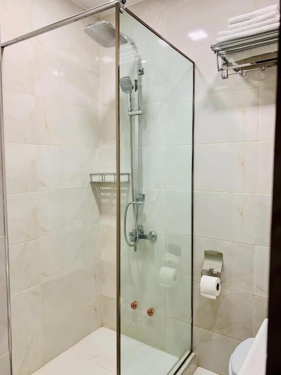 Hair dryer, towels
