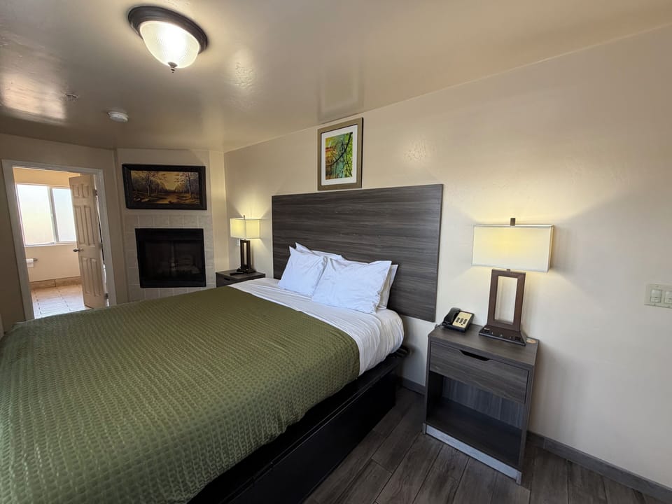 Standard Room, 1 King Bed, Jetted Tub | Iron/ironing board, free WiFi, bed sheets