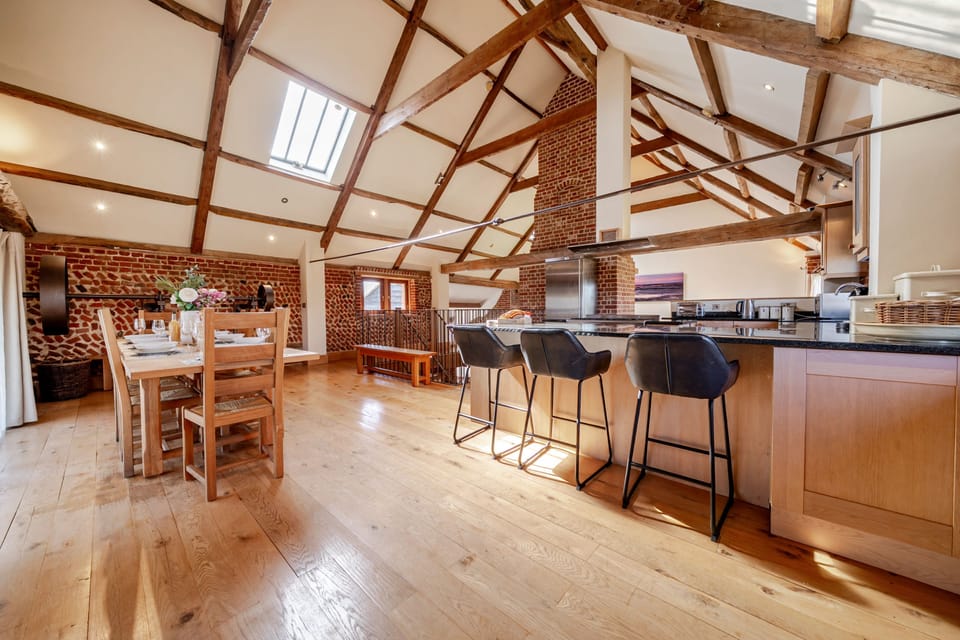 first floor dining and kitchen