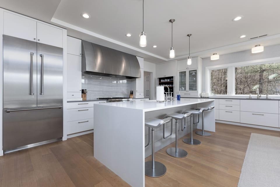 Light-filled kitchen with modern finishes