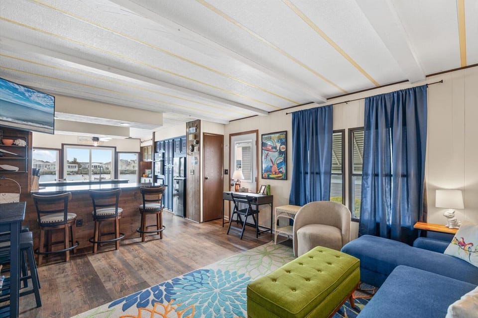 The Living area is cozy yet spacious, with an open floor plan.