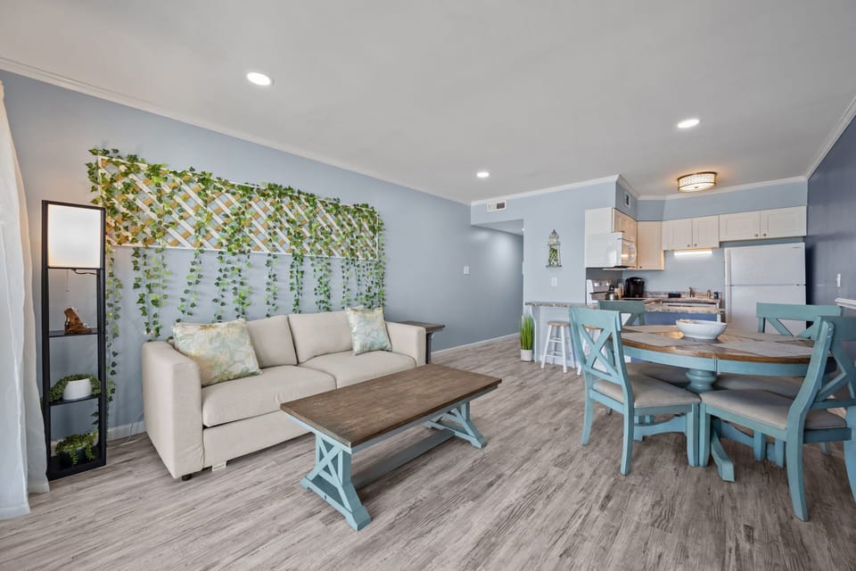 Gather around the dining table for meals or game nights by the coast