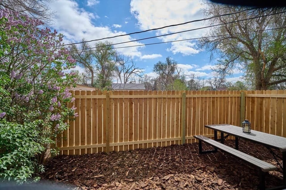 Enclosed private p[icnic, BBQ area
