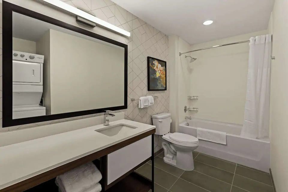 Refresh in a bright bath with tub-shower combo.