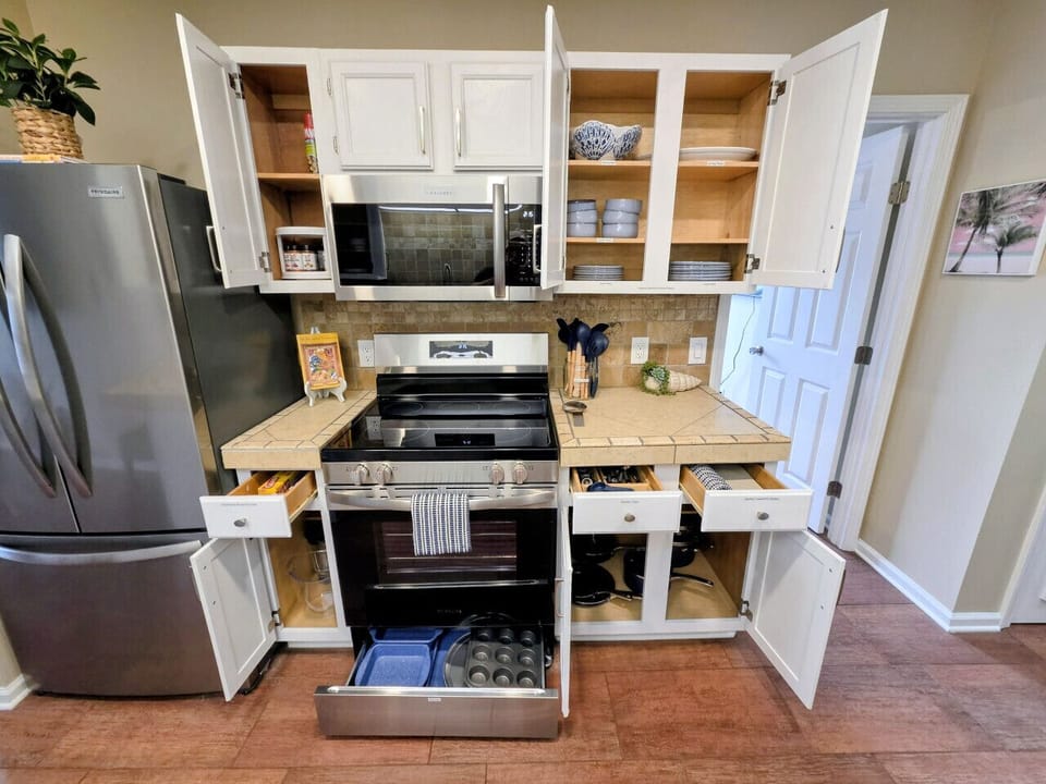 Fully stocked and ready for your cooking skills to arrive.