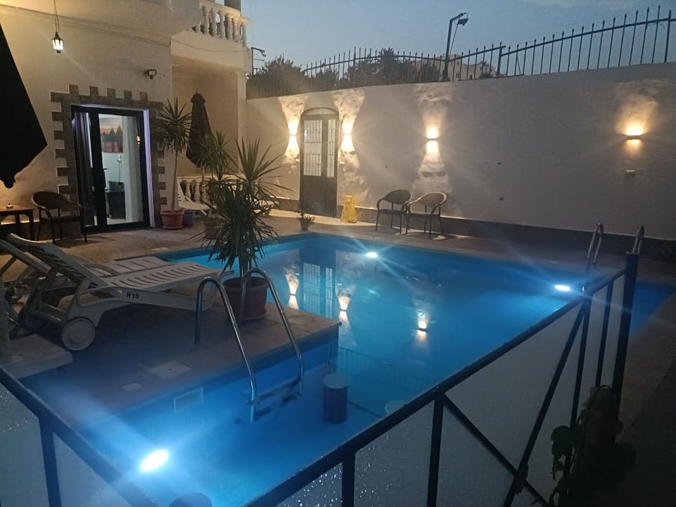 Pool at night 
