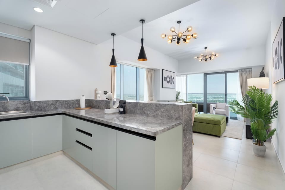 Comfort Apartment, 2 Bedrooms, Balcony, Golf View | Private kitchen | Toaster, eco-friendly cleaning products, dining tables