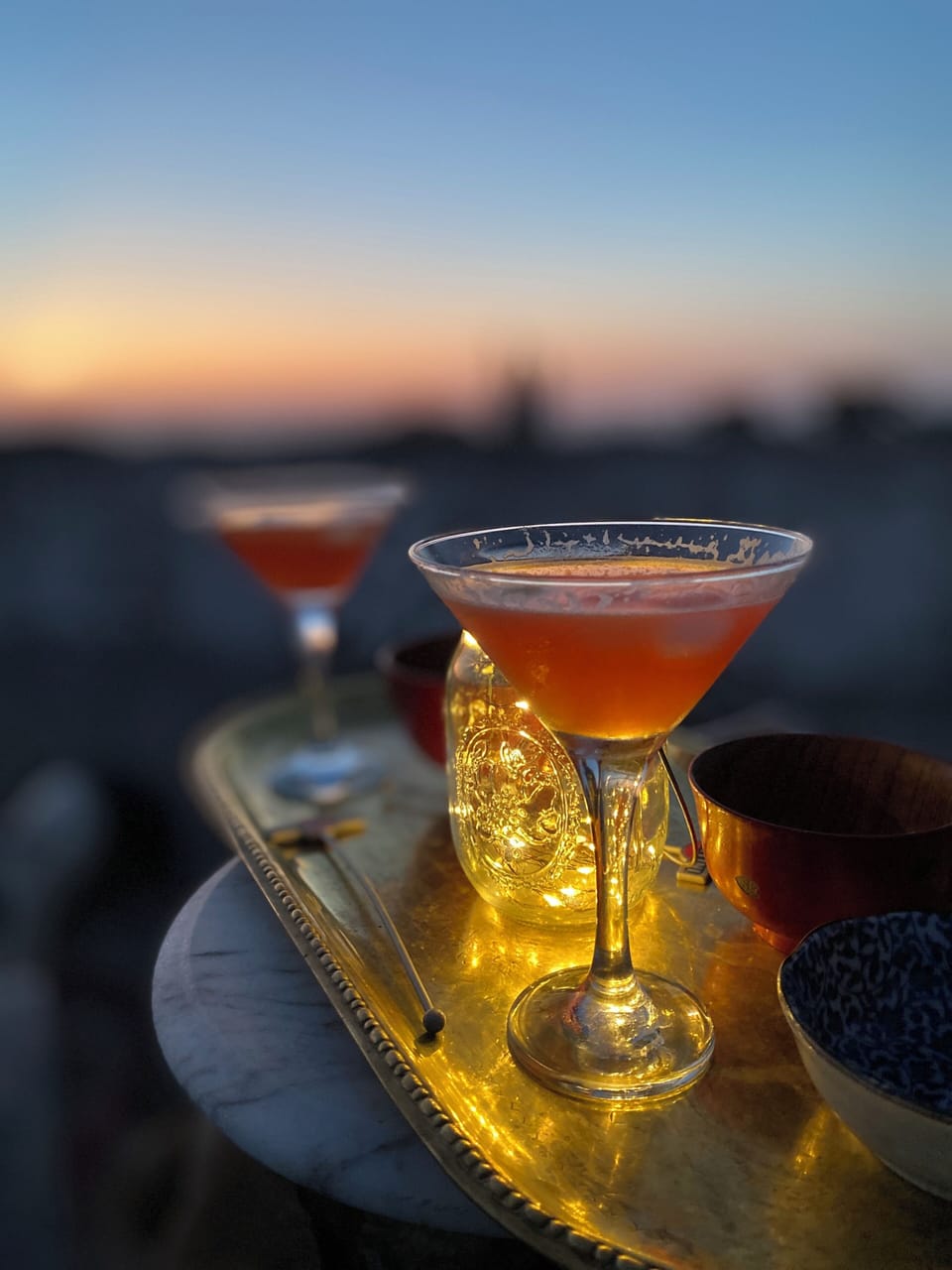 Cocktails at sunset
