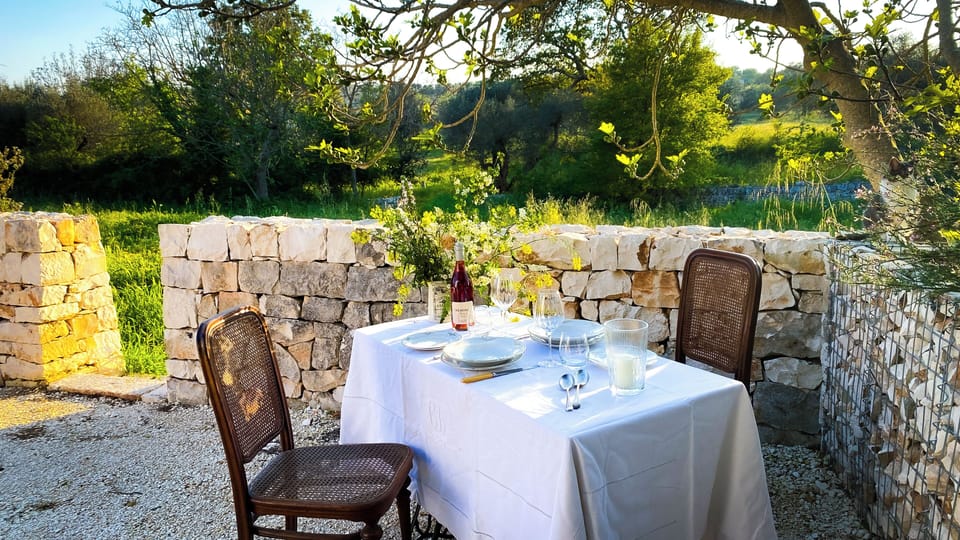 Dining beneath the fig tree
